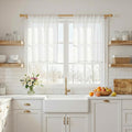 MYSKY HOME White Curtains 24 Inch Long by MYSKYHOME