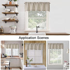 Chyhomenyc Valance for Windows, Faux Linen Slub Textured Semi Sheer Small - Image 9