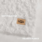 UGG Adalee Faux Fur King Blanket, Double-Sided Fluffy Blanket, Cozy Oversized - Image 3