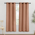 NICETOWN Terracotta Thick Linen Curtains 72" Length, Grommet Privacy Window by NICETOWN