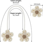 KLOGTSIND Flower Curtain Tiebacks, 6 Pack Curtain Ties Elegant DIY Curtain - Image 3