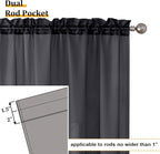 Aiyufeng Black Sheer Curtains 63 Inches Long Light Weight Soft Semi Voile Drapes - Image 3