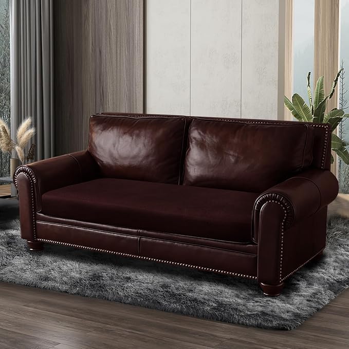 Leather Look Couch Cushion Covers Sofa Seat Slipcovers Sets Couches Furniture - Image 8