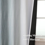 Estelar Textiler Stone Blue and Greyish White Blackout Curtains 72 Inch Length - Image 5