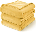 BEDELITE Fleece Blanket Twin Size Cream Yellow Throw Blankets - Image 7