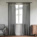 GEEBOBO Black Curtain Rods for Windows 72 to 144 Inch, 1 Inch Adjustable Heavy - Image 4