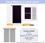 Simplebrand Ava BlackBerry Short 36 Inches Blackout Curtain 2 Panels Set - Image 8