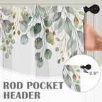 Emvency 4 Pack Valances Window Treatments, 52x12 Inch Rod Pocket - Image 5