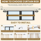 Luvenia Silver Decorative Curtain Rods, Adjustable Curtain Rod - Image 5