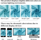 Lecloud Turquoise Sheer Curtains 78 Inches Long 2 Panels, Elegant Gauzy Airy - Image 7