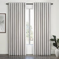 Linen Blackout Curtains & Drapes 92 Inches Long 2 Panels Set by Topfinel