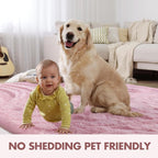 8x10 Ft Extra Large Pink Rugs for Living Room Girls, Shag Fluffy Area Rug for - Image 6