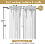 Lecloud Leia Navy Blue Sheer Curtains 90 Inches Long 2 Panels, Airy Leaf - Image 2