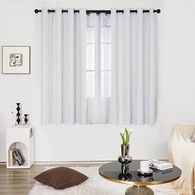 Deconovo Kitchen Curtains, Room Darkening Drapes, Thermal Insulated Soundproof - Image 2