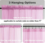 Chyhomenyc Pink Sheer Curtains 78 Inches Long 2 Panels Set - Image 4