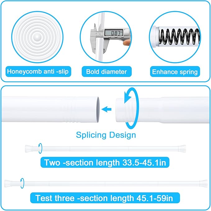 AIZESI Shower Rod 34-59 Inch - Image 2