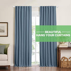 Curtain Rods for Windows 48 to 84, 2 Pack White Curtain Rod - Image 2
