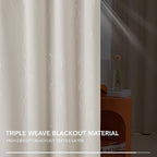 Deconovo Beige Blackout Curtains, Room Darkening Curtain, Thermal Insulated - Image 6