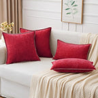 MIULEE Pack of 2 Christmas Pillow Covers 24x24 Inch Red Farmhouse Decorative - Image 8