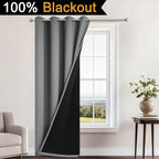 Yakamok 100% Blackout Curtains 96 Inches Long, 2 Thick Layers Heat and Full - Image 2