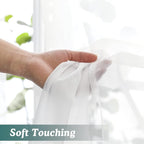 Chyhomenyc Extra Long White Sheer Curtains 120 Inches Long 2 Panels, Light - Image 7