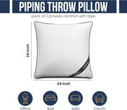 Utopia Bedding Throw Pillow Inserts, 24 x 24 Inches Decorative Indoor Pillows - Image 2