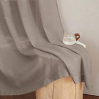 NICETOWN Linen Sheer Curtains 96 inches Long, Grommet Semi Sheer Flax Textued - Image 8