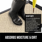 GORILLA GRIP 100% Waterproof All-Season WeatherMAX Doormat, US Designed Natural - Image 4