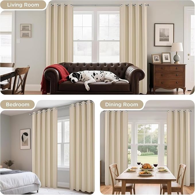 Joydeco Blackout Curtains 90 Inch Length 2 Panels Set, Thermal Insulated Long - Image 8