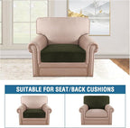 H.VERSAILTEX Velvet Stretch Couch Cushion Cover Plush Cushion Slipcover - Image 3
