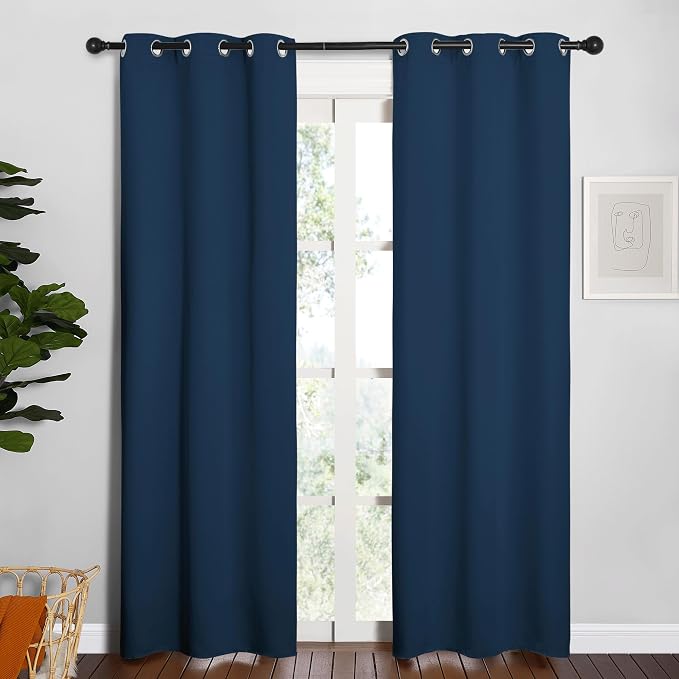 NICETOWN Window Curtain Panels, Thermal Insulated Solid Grommet Blackout by NICETOWN