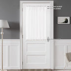 Chyhomenyc White Sheer Curtains 36 inch Length 2 Panels Set, Light Filtering - Image 3