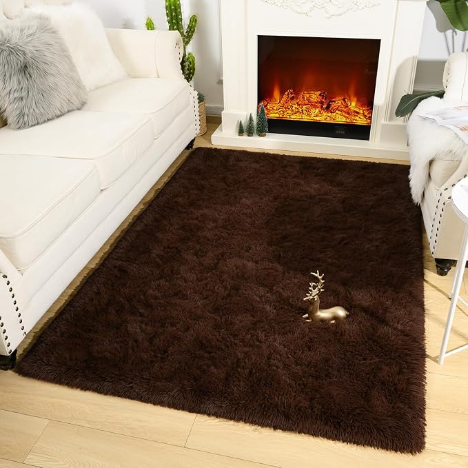 Amearea Shag Fluffy Area Rug for Bedroom Girls Living Room, Extra Soft and - Image 5