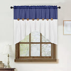 FRAMICS Farmhouse Swag Curtain, Boho Cotton Linen Valance Curtain, Country Rod - Image 3