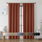 Simplebrand Ava Terracotta Blackout Curtains by Simplebrand