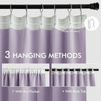 MIULEE Lilac Back Tab Blackout Curtains 72 Inches Long 2 Panels Set - Image 3