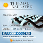 Yakamok 63 Inch Long Blackout Curtains Room Darkening Thermal Insulated - Image 3