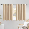 NICETOWN Biscotti Beige Cafe Curtains 36 inches Long, Grommet Thermal Drapes by NICETOWN