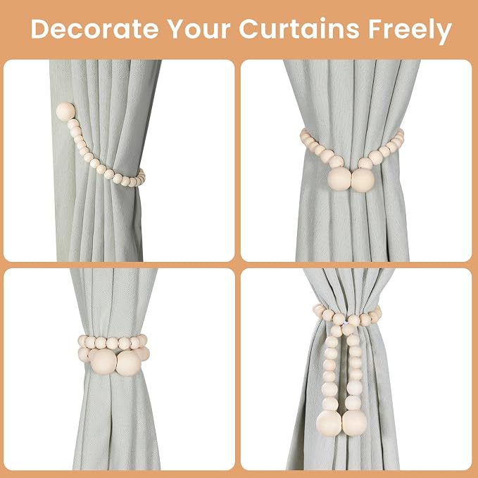 KLOGTSIND Magnetic Curtain Tiebacks, Curtain Holdbacks - Image 4