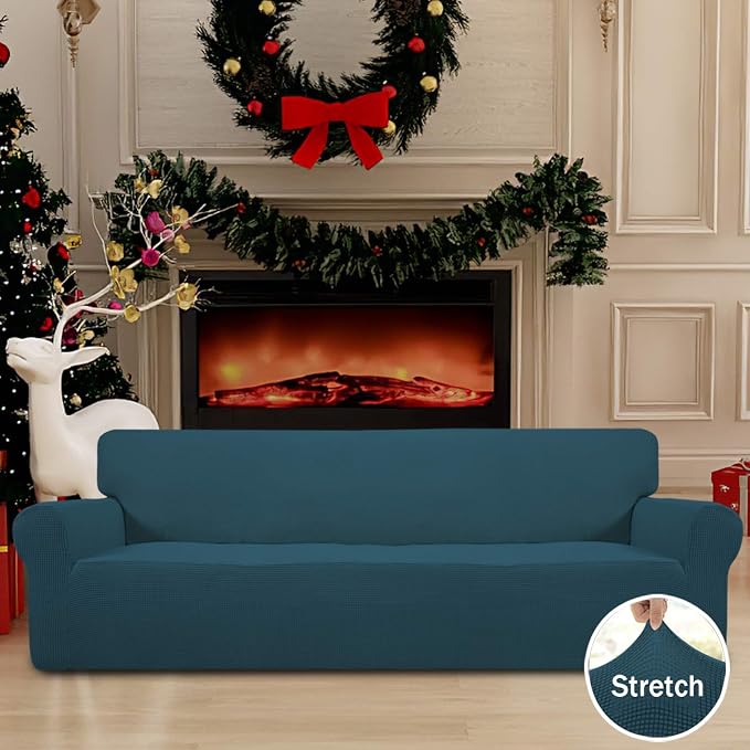 Easy-Going Stretch 4 Seater Sofa Slipcover 1-Piece Sofa Cover Furniture - Image 2