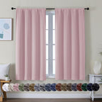 Simplebrand Ava Blush Short Blackout Curtains by Simplebrand