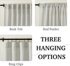 RYB HOME Nursery Soft Linen Sheer Curtains - Image 2