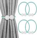 Melaluxe 4 Pack Magnetic Curtain Tiebacks, Decorative Curtain Holdbacks by Melaluxe