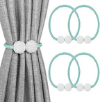 Melaluxe 4 Pack Magnetic Curtain Tiebacks, Decorative Curtain Holdbacks by Melaluxe