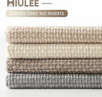 MIULEE Pack of 4 Couch Throw Pillow Covers 18x18 Inch Neutral Beige/Brown Soft - Image 6