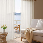 OWENIE Ivory Sheer Curtains 120 Inches Long 2 Panels Set, Airy Lightweight - Image 7