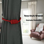 BEL AVENIR Magnetic Curtain Tiebacks, Decorative Drapery Holdbacks Modern Woven - Image 6
