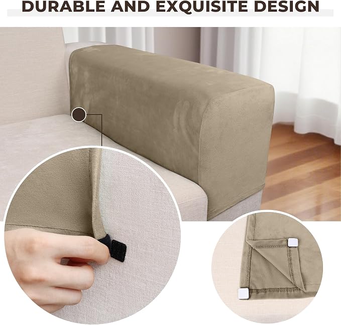 Couch Arm Covers 2 Pcs Sofa Armrest Covers Stretch Couch, Armrest Cover - Image 3