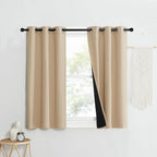 NICETOWN Bedroom Full Blackout Curtain Panels, 37 by 40-inch, Biscotti Beige - Image 2
