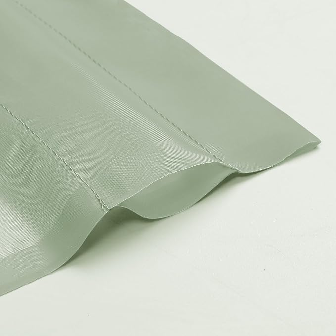 OVZME 2 Panels Sheer Sage Green Curtains 72 Inches Length Window Treatment - Image 2
